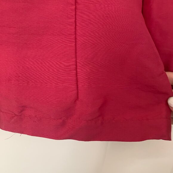Vintage CLIO Silk Blouse Plum Berry Color Size 12 Elegant Work Shirt - Picture 10 of 15